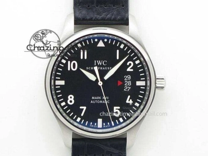 MIROTIME 0305 Mark XVIII IW327002 SS Mk Maker Best Edition White Dial On Black Leather Strap A SunProtective 7298